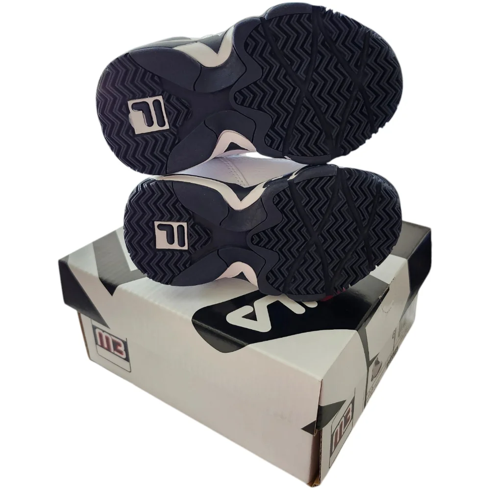 FILA MB 7BM01257-125 White/Navy/Red High Top Sneakers‎ Infant Size 6 NWT